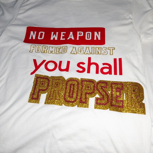 Other - Inspirational Graphic Tee in White and Red